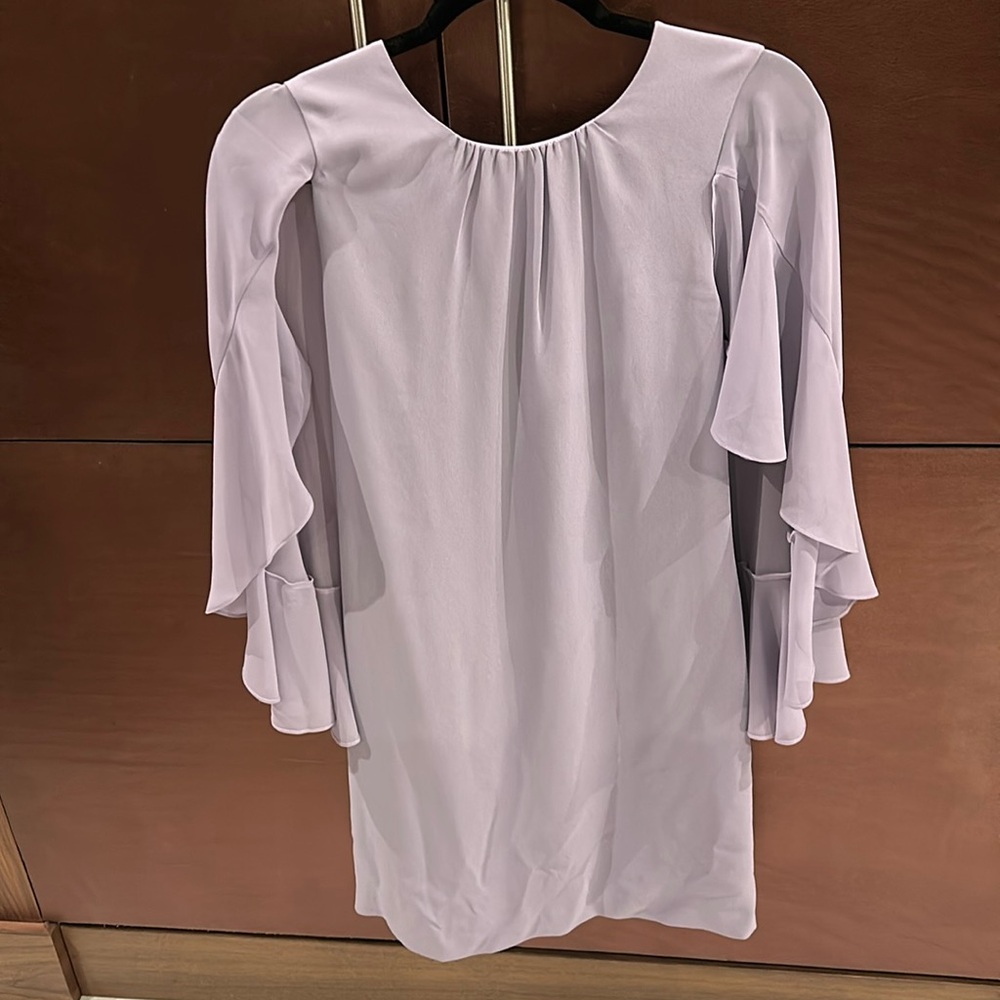 BCBGMaxAzria Lavender Cape Sleeve Dresss